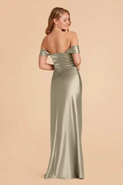 Mia Shiny Satin Convertible Dress - Moss Green 12 Mia Shiny Satin Convertible Dress - Moss Green -US Skirt Sales 2024 moss green mia convertible satin bridesmaid dress 05