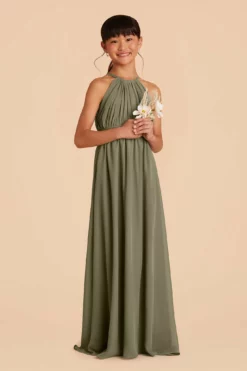 Sienna Junior Dress - Moss Green