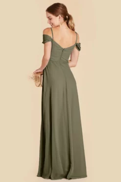 Spence Convertible Dress - Moss Green -US Skirt Sales 2024 moss green spence convertible slit bridesmaid dress 01
