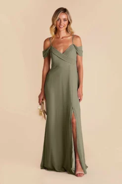 Spence Convertible Dress - Moss Green -US Skirt Sales 2024 moss green spence convertible slit bridesmaid dress 03