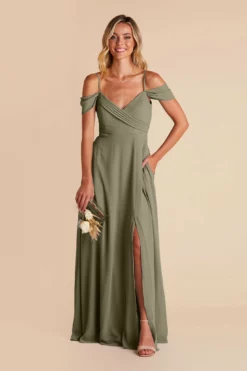 Spence Convertible Dress - Moss Green -US Skirt Sales 2024 moss green spence convertible slit bridesmaid dress 04