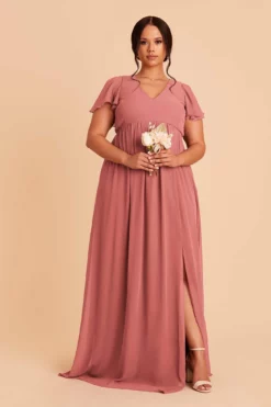 Hannah Empire Dress - Mulberry -US Skirt Sales 2024 mulberry hannah plus size bridesmaid dress 01