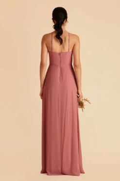 Juliet Chiffon Dress - Mulberry -US Skirt Sales 2024 mulberry juliet slit bridesmaid dress 04
