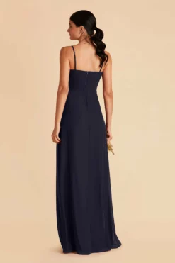 Chris Convertible Chiffon Dress - Navy -US Skirt Sales 2024 navy chris convertible bridesmaid dress 01