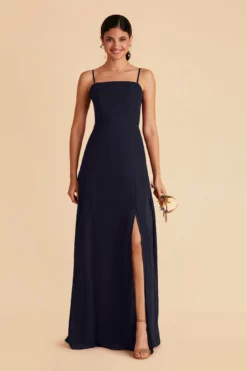 Chris Convertible Chiffon Dress - Navy -US Skirt Sales 2024 navy chris convertible bridesmaid dress 02