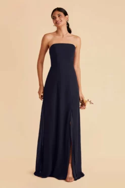 Chris Convertible Chiffon Dress - Navy -US Skirt Sales 2024 navy chris convertible bridesmaid dress 04