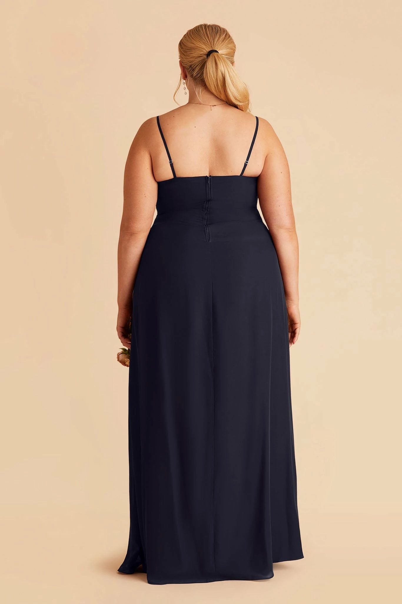Chris Convertible Chiffon Dress - Navy - Image 10