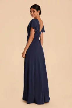 Hannah Crepe Dress - Navy -US Skirt Sales 2024 navy hannah convertible bridesmaid dress 02