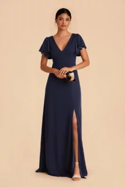 Hannah Crepe Dress - Navy