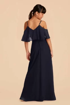 Janie Convertible Junior Dress - Navy -US Skirt Sales 2024 navy janie convertible junior bridesmaid dress 01