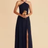 Juliet Chiffon Dress - Navy