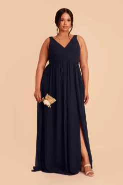 Laurie Empire Dress - Navy