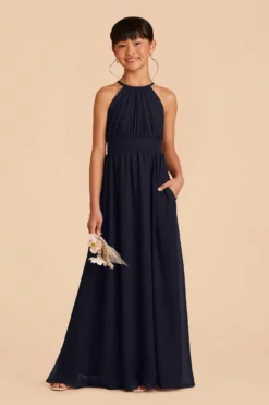 Sienna Junior Dress - Navy -US Skirt Sales 2024 navy sienna junior bridesmaid dress 02