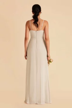 Amy Chiffon Dress - Neutral Champagne -US Skirt Sales 2024 neutral champagne amy bridesmaid dress 04
