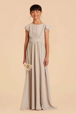 Celine Junior Dress - Neutral Champagne 7 Celine Junior Dress - Neutral Champagne -US Skirt Sales 2024 neutral champagne celine junior bridesmaid dress 01