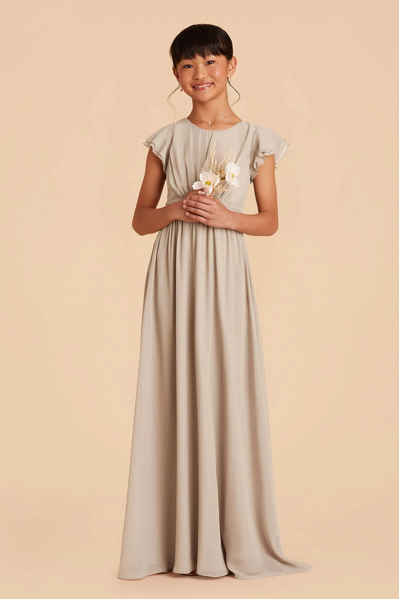 Celine Junior Dress - Neutral Champagne 1 Celine Junior Dress - Neutral Champagne
