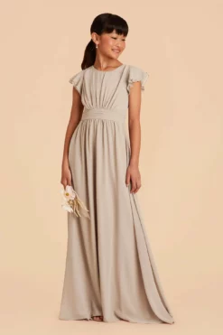 Celine Junior Dress - Neutral Champagne 6 Celine Junior Dress - Neutral Champagne -US Skirt Sales 2024 neutral champagne celine junior bridesmaid dress 03