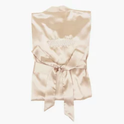 Claudine Lace Robe - Neutral Champagne 15 Claudine Lace Robe - Neutral Champagne -US Skirt Sales 2024 neutral champagne claudine satin lace bridesmaid robe 01