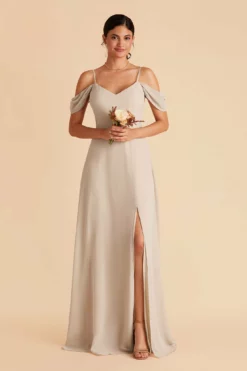 Devin Convertible Dress - Neutral Champagne -US Skirt Sales 2024 neutral champagne devin convertible slit bridesmaid dress 02