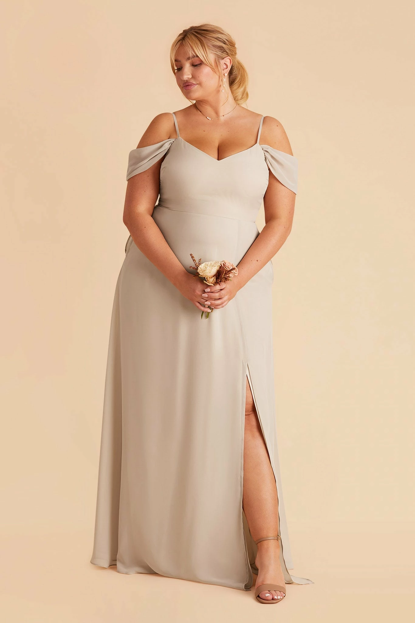 Devin Convertible Dress - Neutral Champagne - Image 18