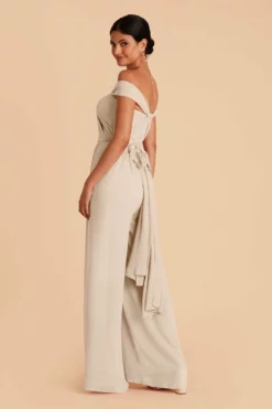 Gigi Convertible Jumpsuit - Neutral Champagne -US Skirt Sales 2024 neutral champagne gigi convertible bridesmaid jumpsuit 04