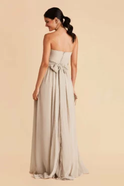 Grace Convertible Dress - Neutral Champagne -US Skirt Sales 2024 neutral champagne grace convertible slit bridesmaid dress 06