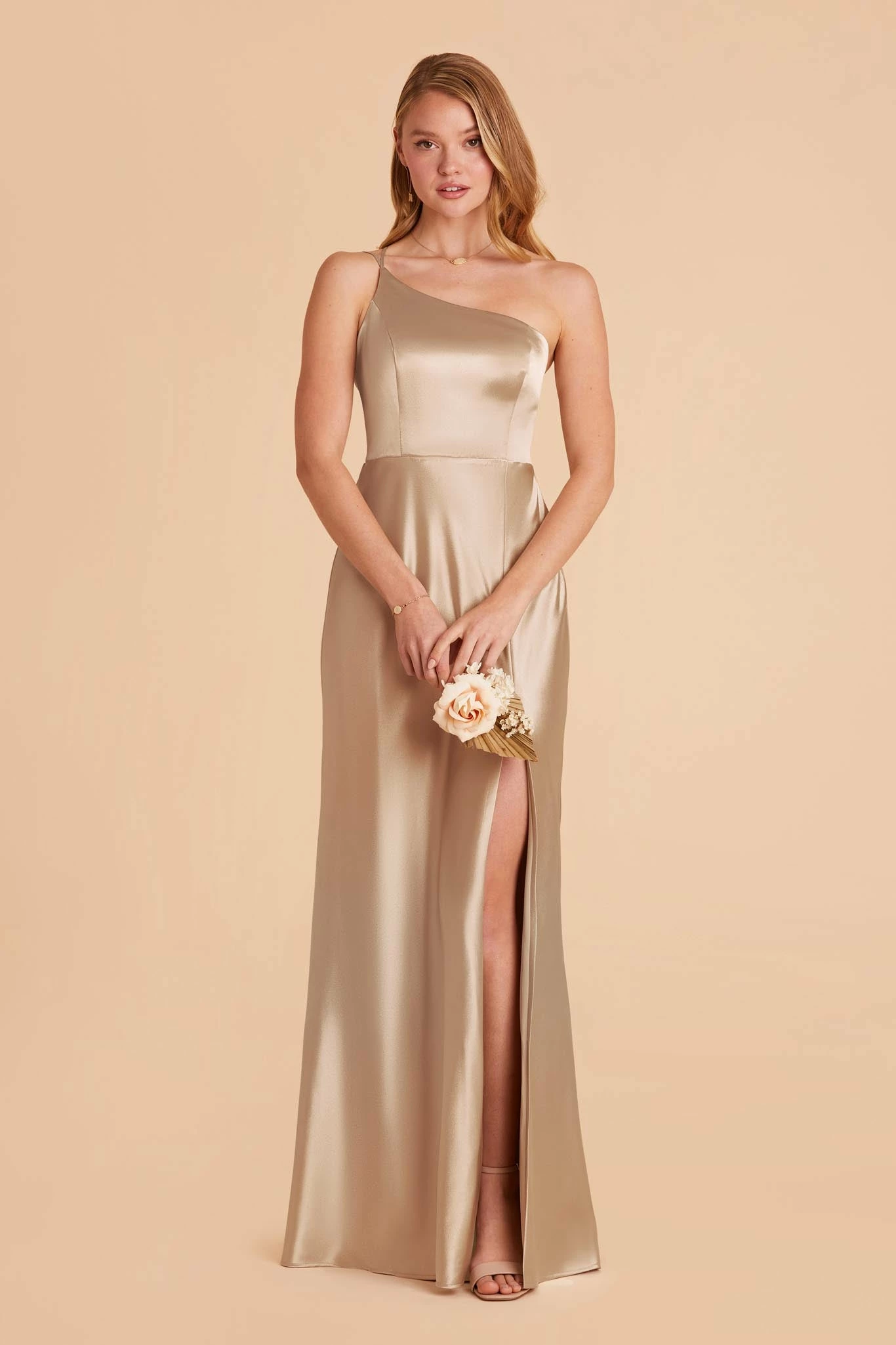 Kensie Shiny Satin Dress - Neutral Champagne 4 Kensie Shiny Satin Dress - Neutral Champagne - Image 4