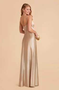Kensie Shiny Satin Dress - Neutral Champagne 13 Kensie Shiny Satin Dress - Neutral Champagne -US Skirt Sales 2024 neutral champagne kensie satin bridesmaid dress 03
