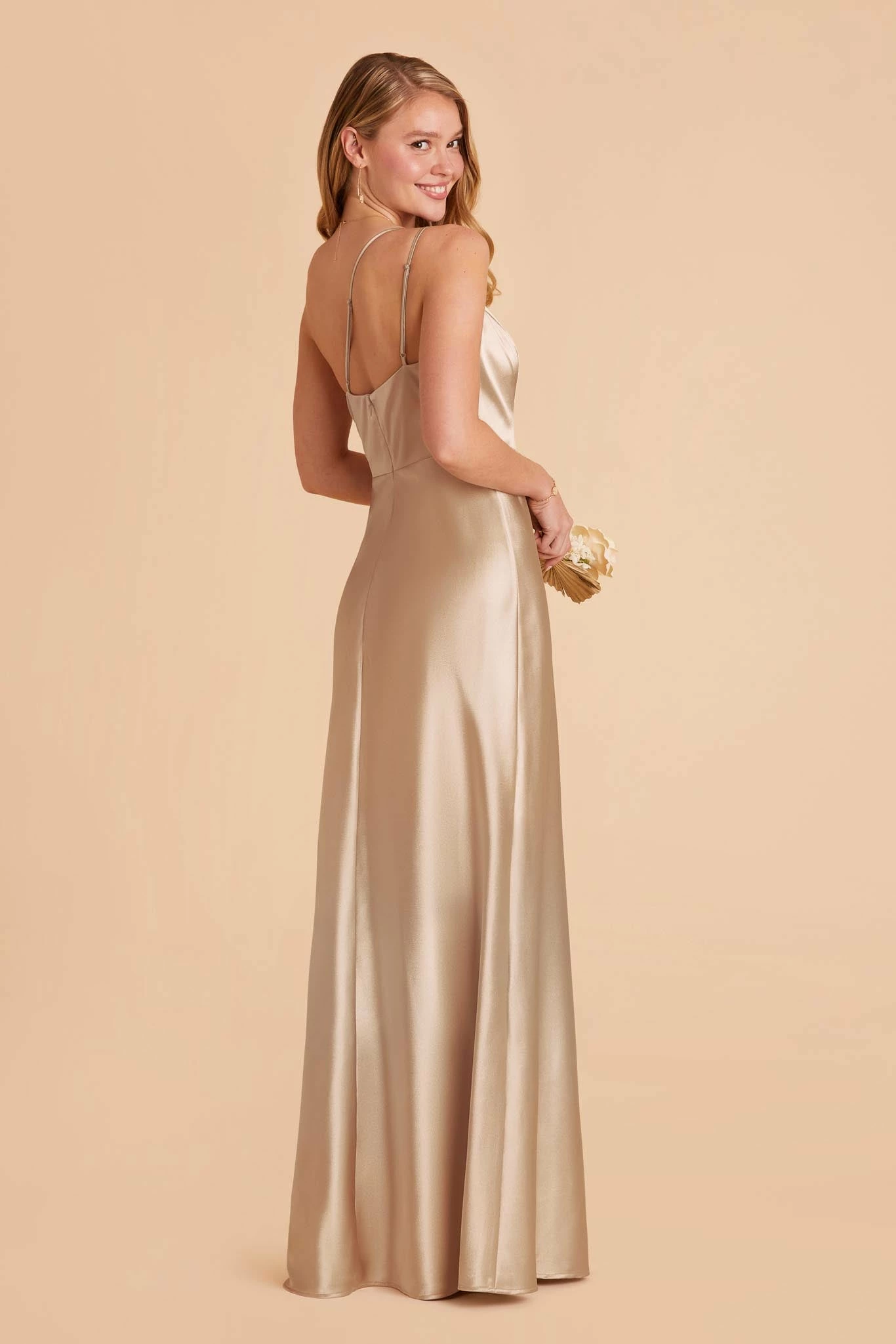 Kensie Shiny Satin Dress - Neutral Champagne 5 Kensie Shiny Satin Dress - Neutral Champagne - Image 5