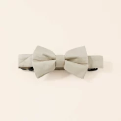 Sadie Dog Bow Tie Collar - Neutral Champagne
