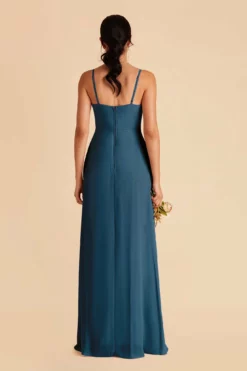 Amy Chiffon Dress - Ocean Blue 10 Amy Chiffon Dress - Ocean Blue -US Skirt Sales 2024 ocean blue amy convertible slit bridesmaid dress 04
