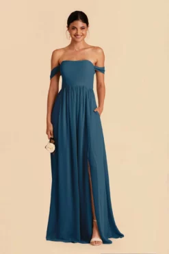 August Convertible Dress - Ocean Blue 10 August Convertible Dress - Ocean Blue -US Skirt Sales 2024 ocean blue august convertible slit bridesmaid dress 01