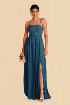 August Convertible Dress - Ocean Blue 11 August Convertible Dress - Ocean Blue -US Skirt Sales 2024 ocean blue august convertible slit bridesmaid dress 03