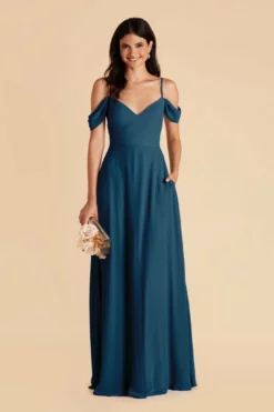 Devin Convertible Dress - Ocean Blue -US Skirt Sales 2024 ocean blue devin convertible slit bridesmaid dress 02