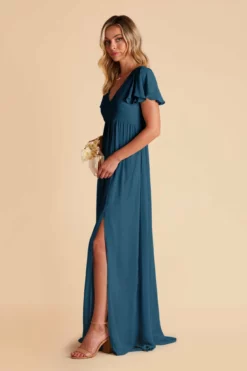 Hannah Empire Dress - Ocean Blue -US Skirt Sales 2024 ocean blue hannah bridesmaid dress 04