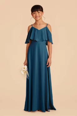 Janie Convertible Junior Dress - Ocean Blue 7 Janie Convertible Junior Dress - Ocean Blue -US Skirt Sales 2024 ocean blue janie convertible slit junior bridesmaid dress 04