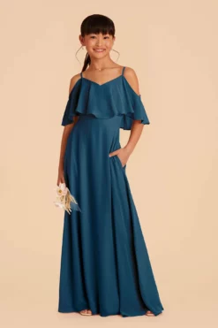 Janie Convertible Junior Dress - Ocean Blue 9 Janie Convertible Junior Dress - Ocean Blue -US Skirt Sales 2024 ocean blue janie convertible slit junior bridesmaid dress 05