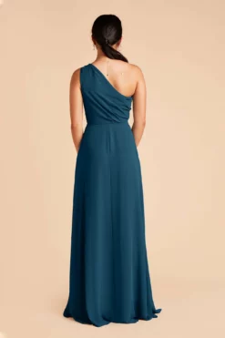 Kira Dress - Ocean Blue -US Skirt Sales 2024 ocean blue kira convertible slit bridesmaid dress 04
