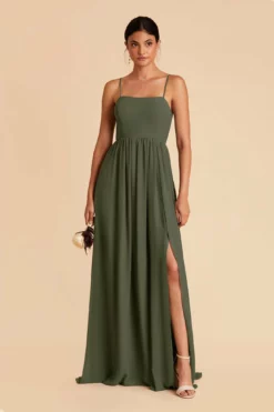 August Convertible Dress - Olive 10 August Convertible Dress - Olive -US Skirt Sales 2024 olive august convertible slit bridesmaid dress 03