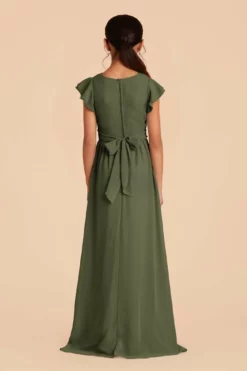 Celine Junior Dress - Olive -US Skirt Sales 2024 olive celine junior bridesmaid dress 02