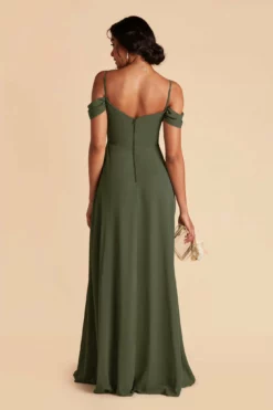 Devin Convertible Dress - Olive -US Skirt Sales 2024 olive devin convertible slit bridesmaid dress 02