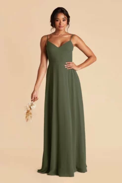 Devin Convertible Dress - Olive -US Skirt Sales 2024 olive devin convertible slit bridesmaid dress 03