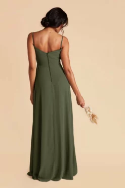 Devin Convertible Dress - Olive -US Skirt Sales 2024 olive devin convertible slit bridesmaid dress 04