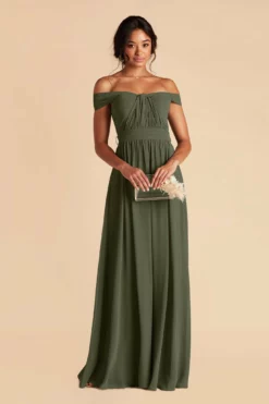 Grace Convertible Dress - Olive 10 Grace Convertible Dress - Olive -US Skirt Sales 2024 olive grace convertible slit bridesmaid dress 03