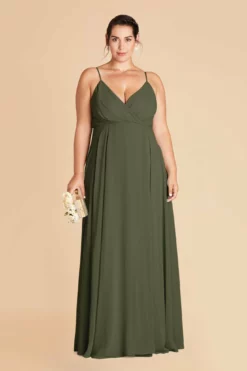 Kaia Dress - Olive -US Skirt Sales 2024 olive kaia plus size bridesmaid dress 01
