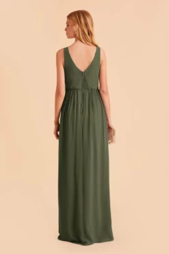 Laurie Empire Dress - Olive 12 Laurie Empire Dress - Olive -US Skirt Sales 2024 olive laurie convertible slit bridesmaid dress 04