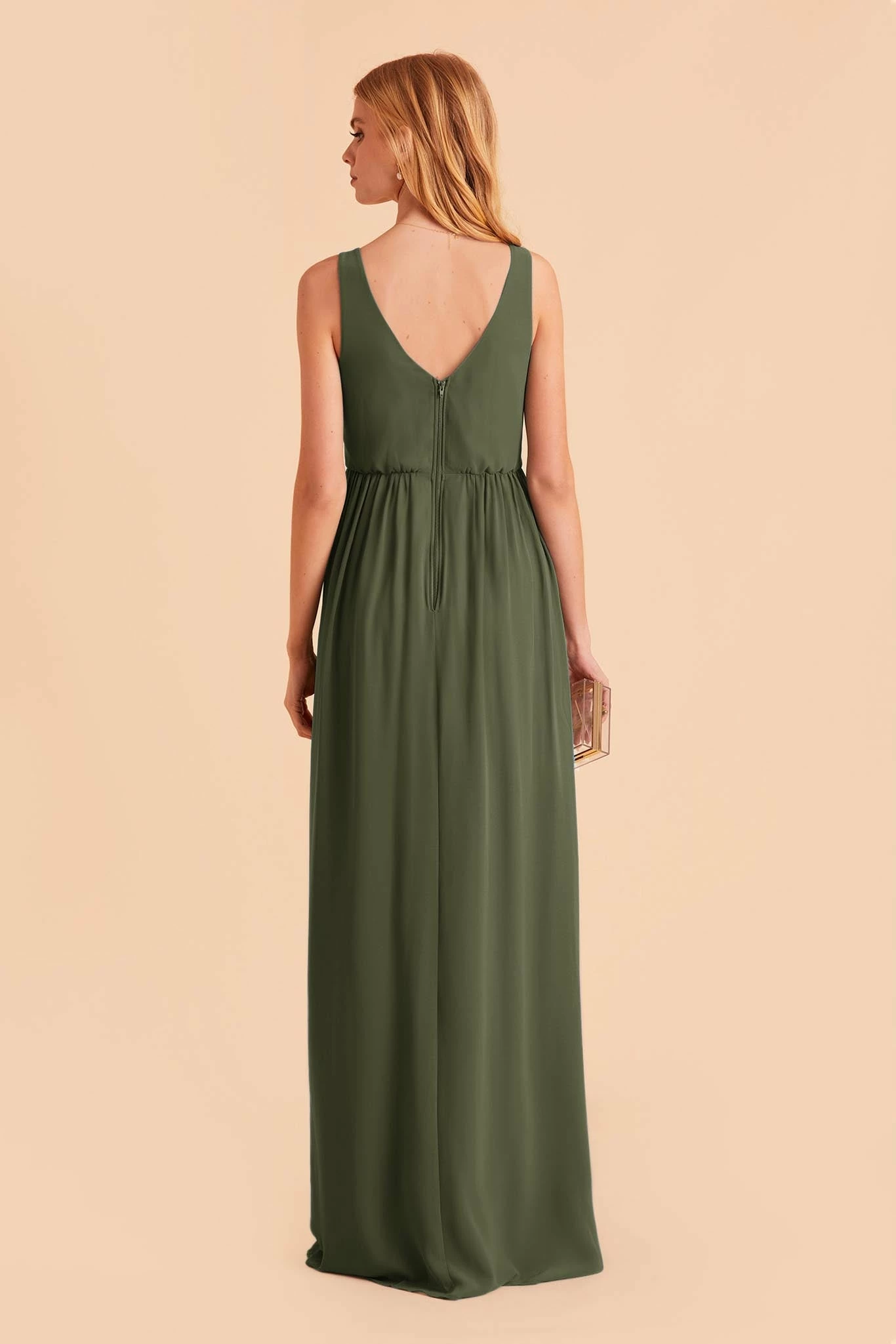 Laurie Empire Dress - Olive 6 Laurie Empire Dress - Olive - Image 6