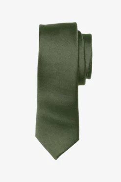 Simon Necktie - Olive 7 Simon Necktie - Olive -US Skirt Sales 2024 olive simon necktie groomsmen accessories 05