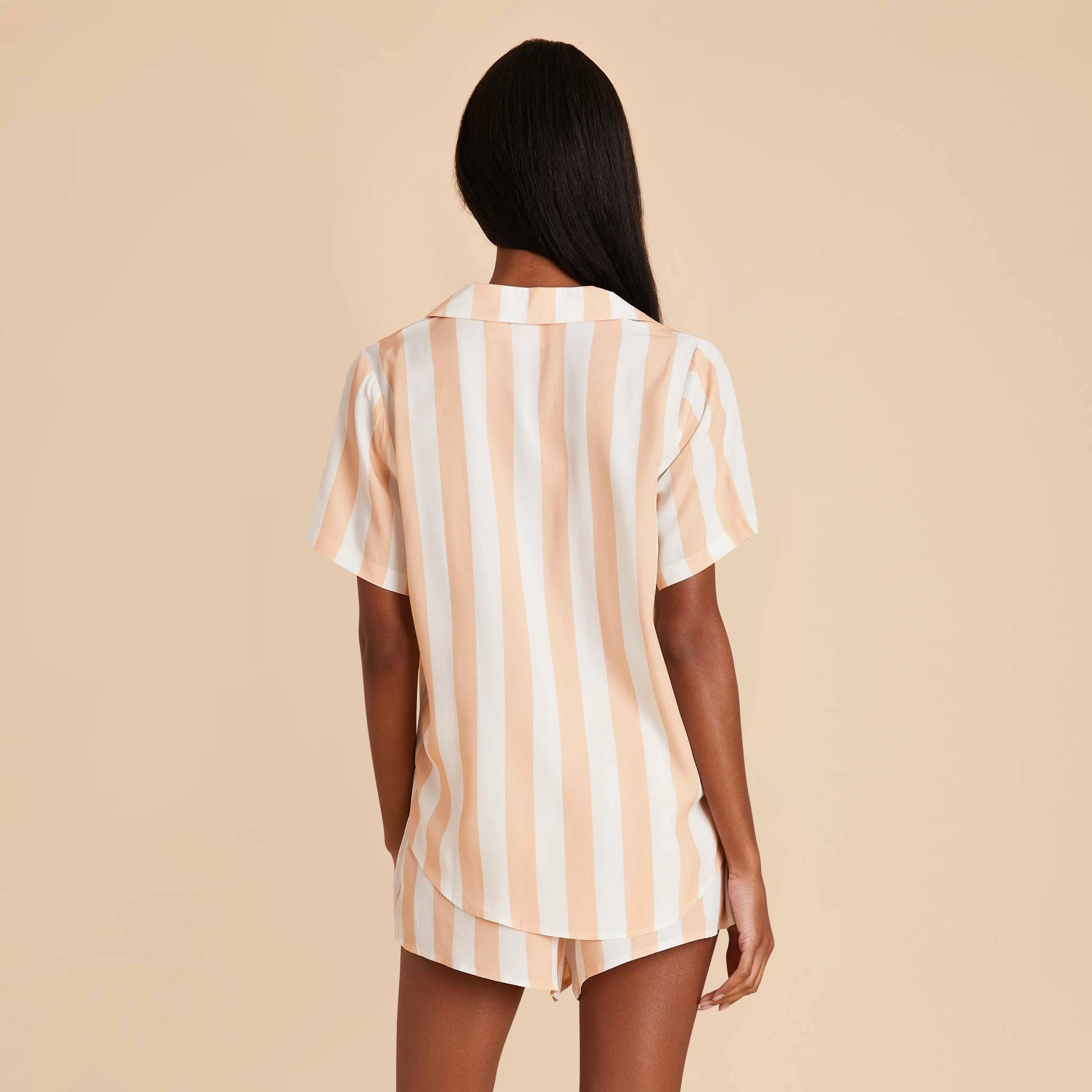 Eddie Pajama Set - Orange Stripe 6 Eddie Pajama Set - Orange Stripe - Image 6