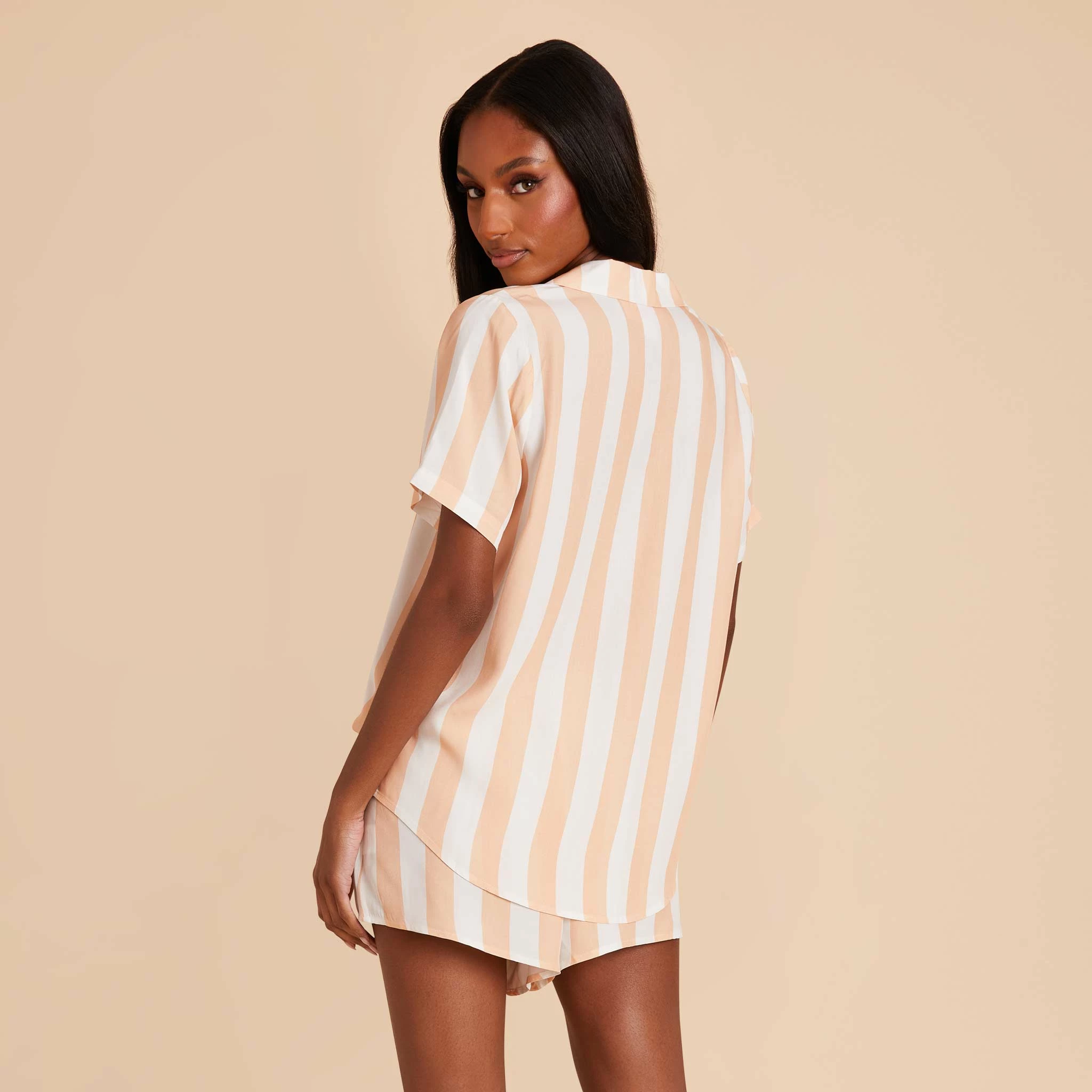 Eddie Pajama Set - Orange Stripe 8 Eddie Pajama Set - Orange Stripe - Image 8